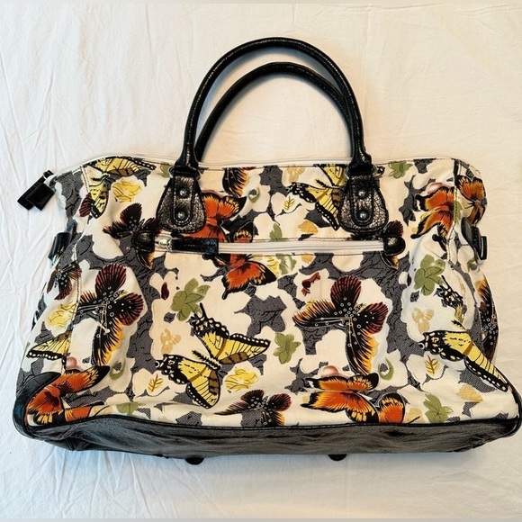 Beautiful Butterfly Overnight Travel Carpet Bag Unique Tapestry Feel - Picture 11 of 11